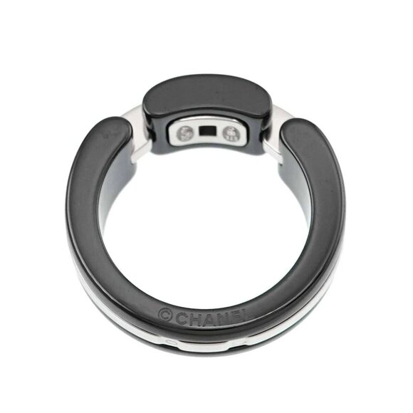 CHANEL ULTRA Diamond Ring Black Ceramic 18K WG 750 Size49 4.75-5(US) 90276502 - Picture 9 of 9